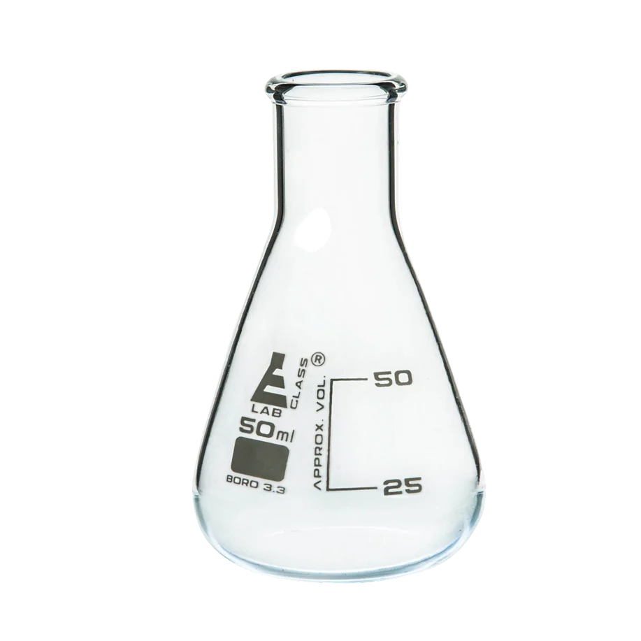 Matraz Erlenmeyer de Vidrio Borosilicato 3.3, Cuello Angosto Eisco
