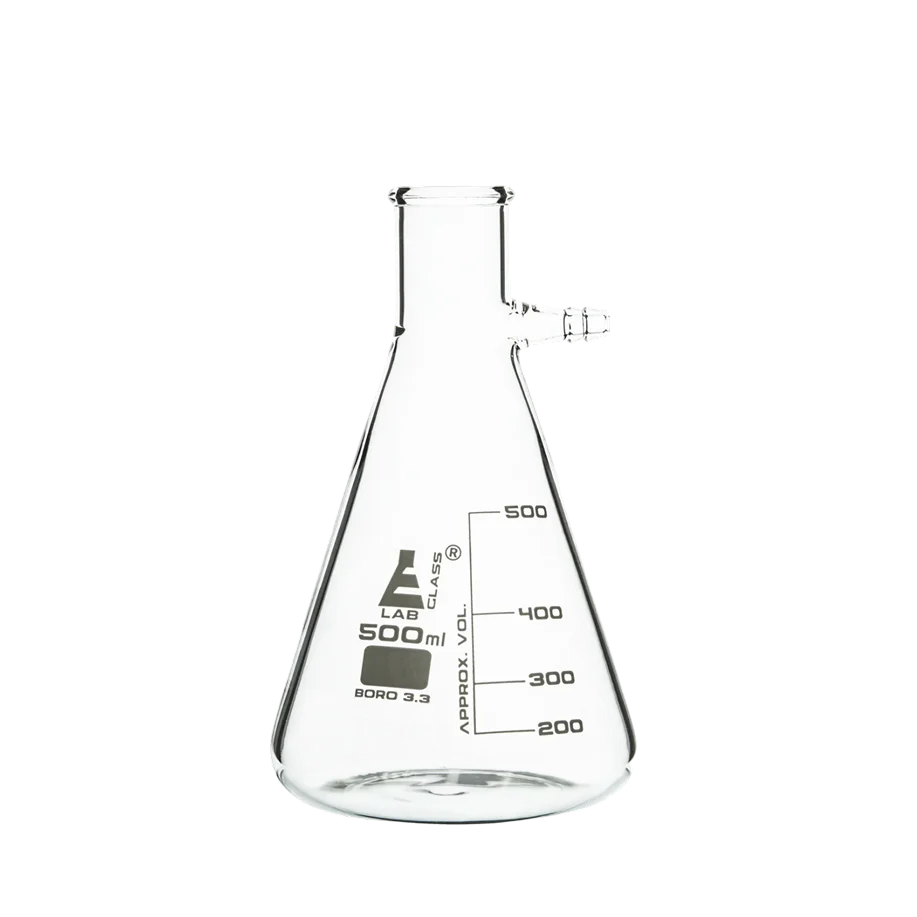 Matraz Erlenmeyer Kitasato para Vacío de Vidrio Borosilicato 3.3 Eisco