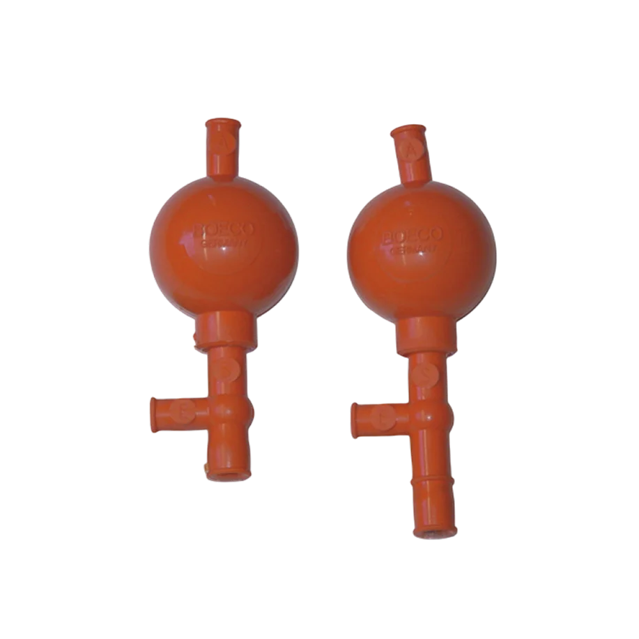 Pera Pipeteadora Universal de Caucho Rojo de 3 Vías – Hasta 100 mL Boeco