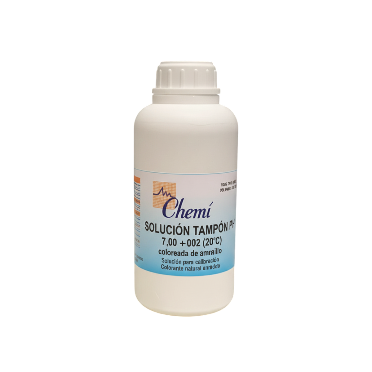 Solución Tampón pH 7,00 ±0,02 (20 °C) | Certificada y Coloreada de Amarillo Chemi