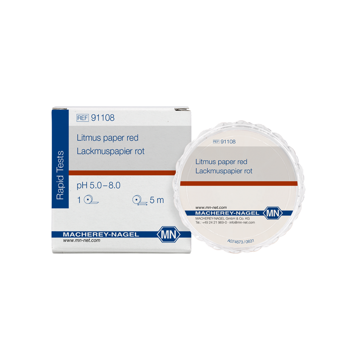 Papel Tornasol Rojo | Rango pH 5.0-8.0 | Macherey-Nagel