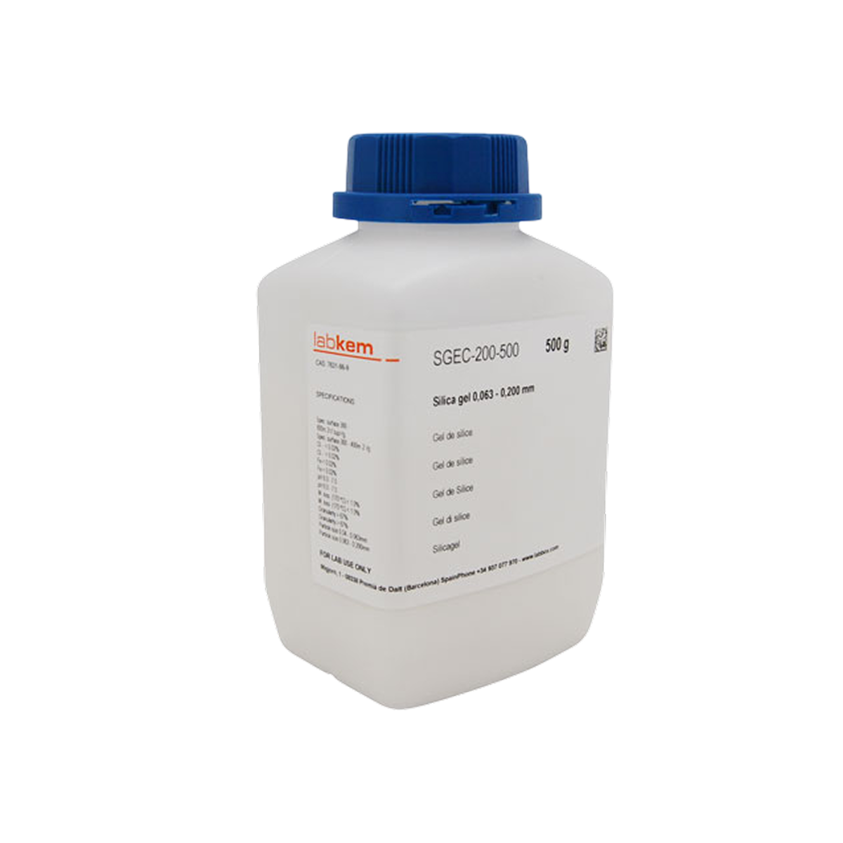 Gel de Sílice para Columna 63-200 Mesh Cromatografía Labkem