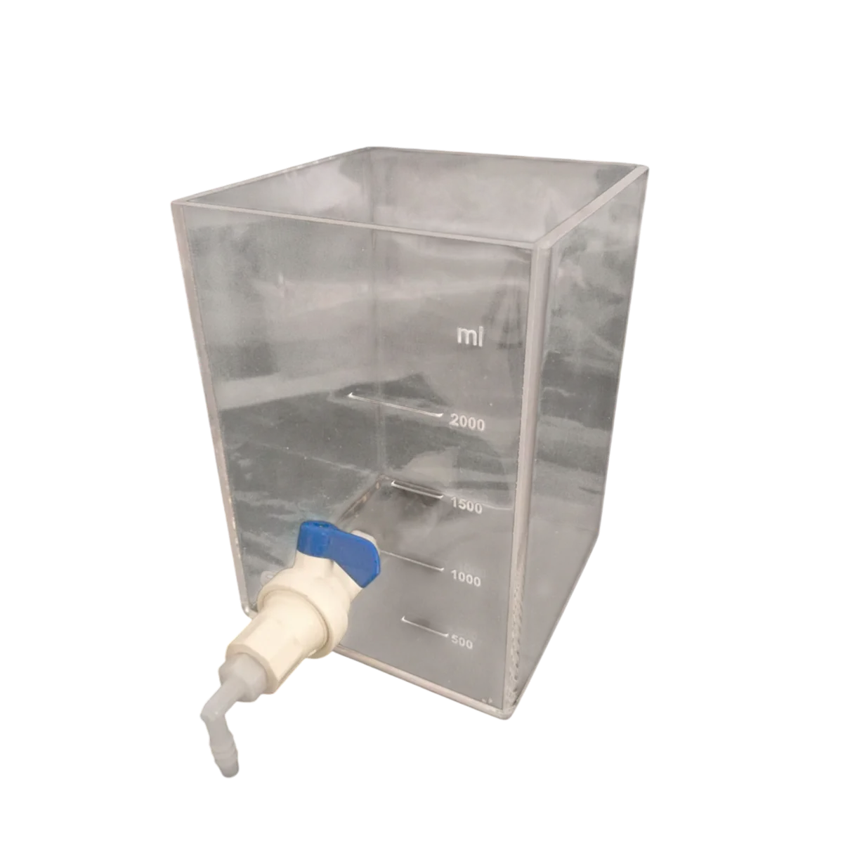 Vaso Acrílico Grabado con Válvula Tipo Registro E&Q